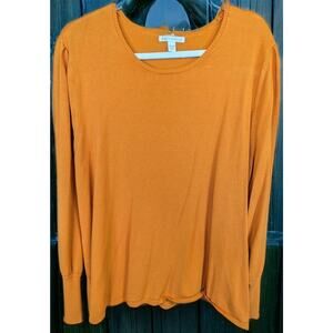 Est. 1946 Women's 2X Long Sleeve Harvest Orange Crew Neck Sweater